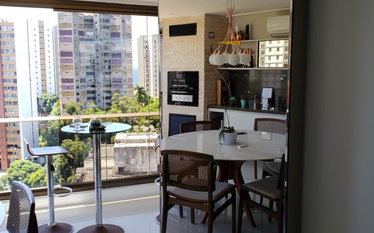 Coluna espelho bronze