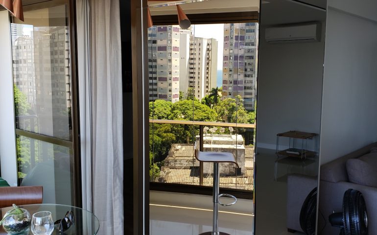 Coluna espelho bronze